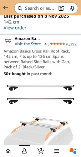 Amazon basics cross - rail, roof